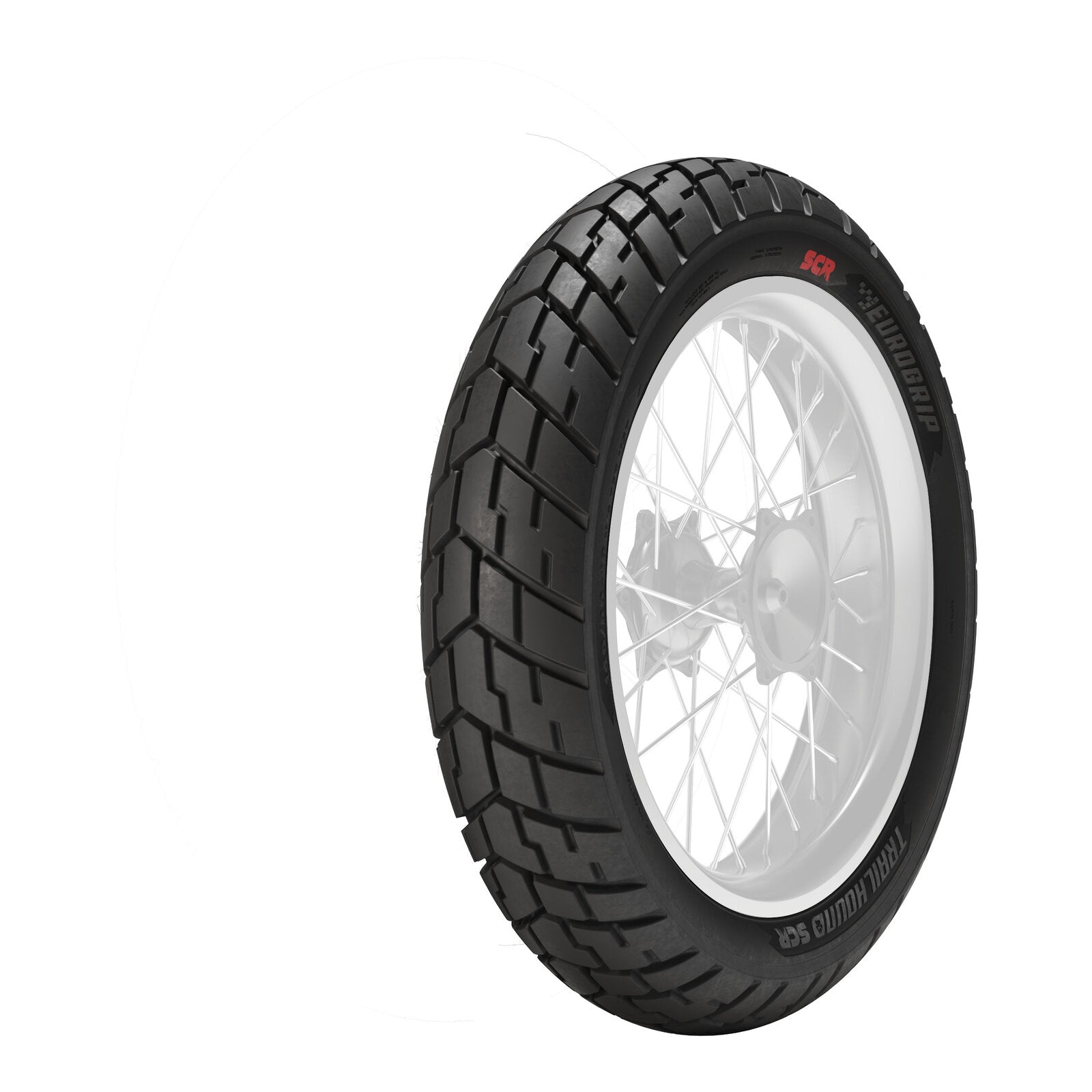 Eurogrip Trailhound SCR 130/80-17 Rear Tubeless Tyre (66H Rating, Radial)