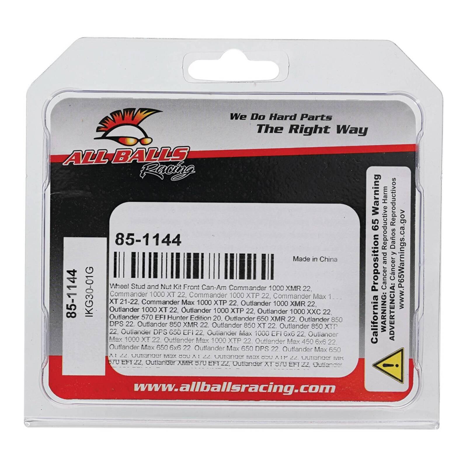 Wheel Stud and Nut Kit Front 85-1144