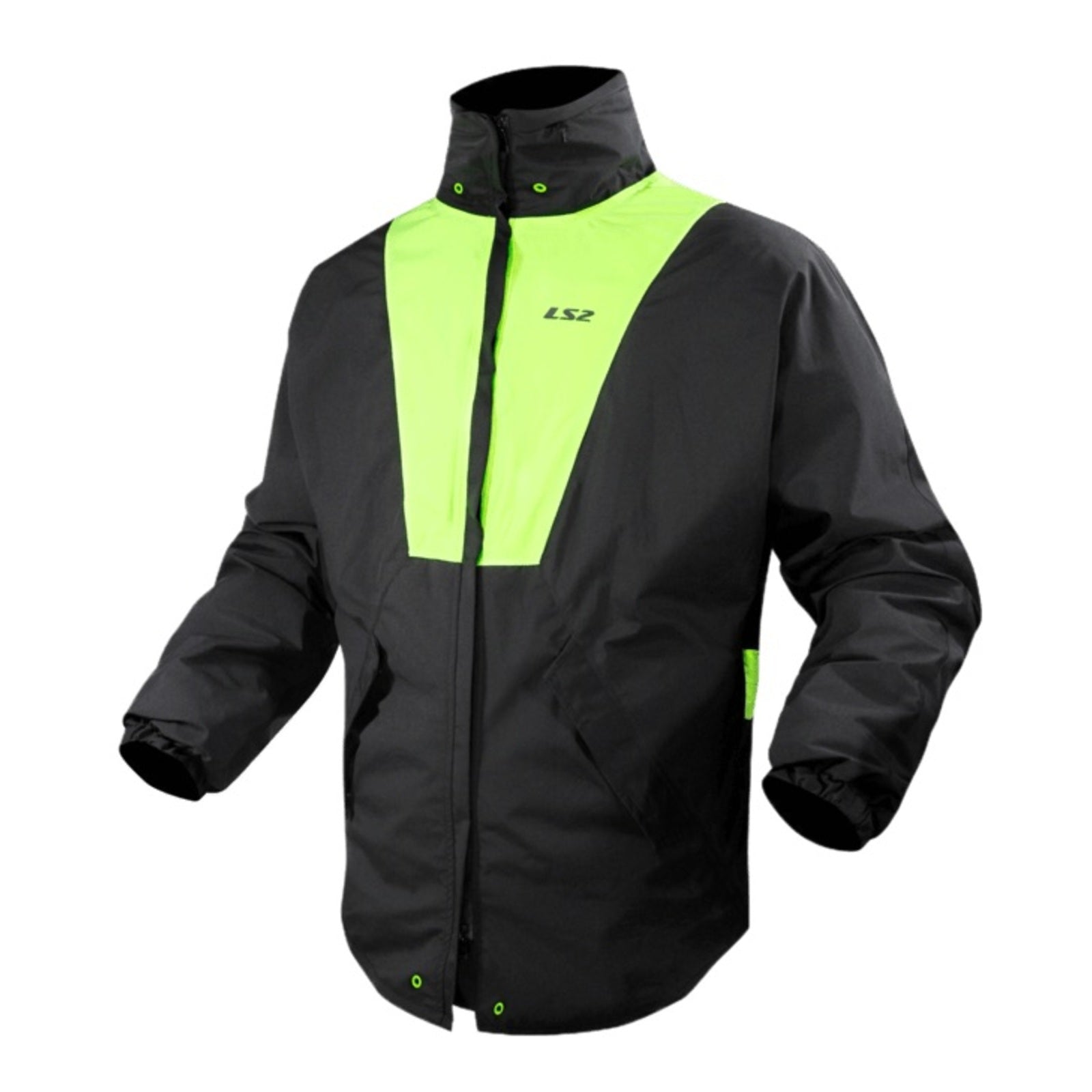LS2 X-Rain Jacket - Black / Hi-Vis Yellow