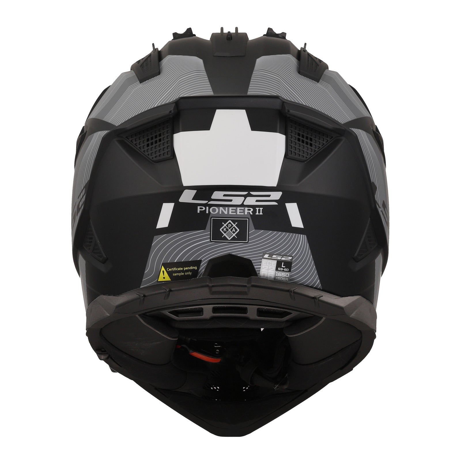 LS2 MX702 Pioneer II Hill Helmet - Matte Black / White 06