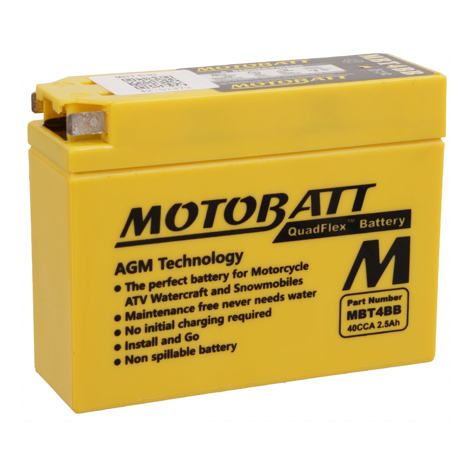 Motobatt Battery Quadflex AGM - MBT4BB