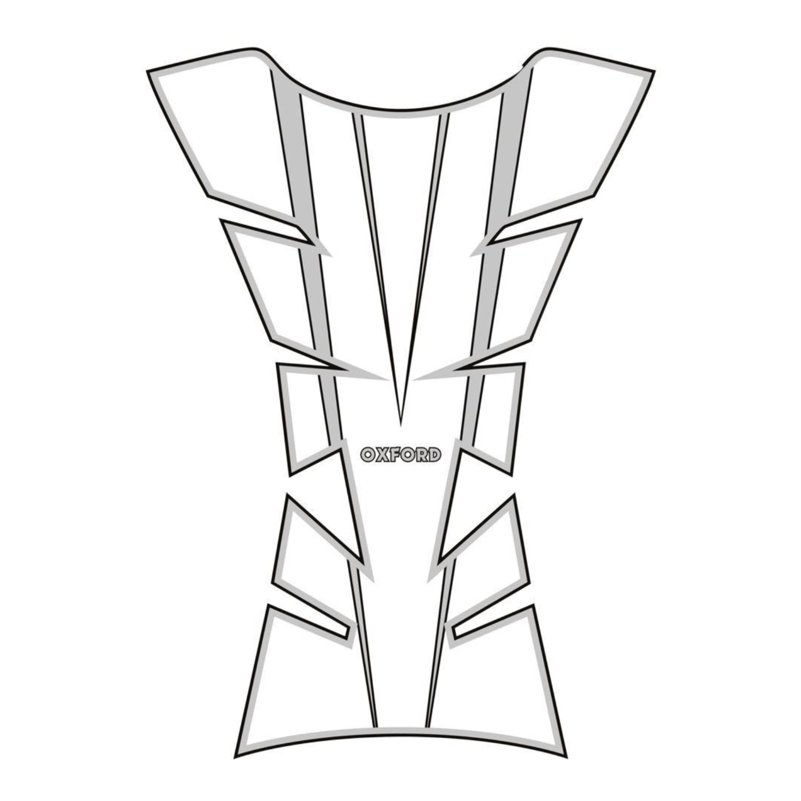 Oxford Sheer Arrow Tank Pad - Silver