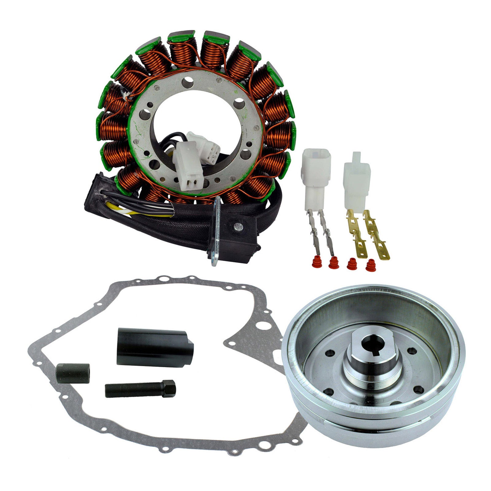 Improved Flywheel + Puller + Stator + Gasket – Suzuki LTF400 (RM2302)