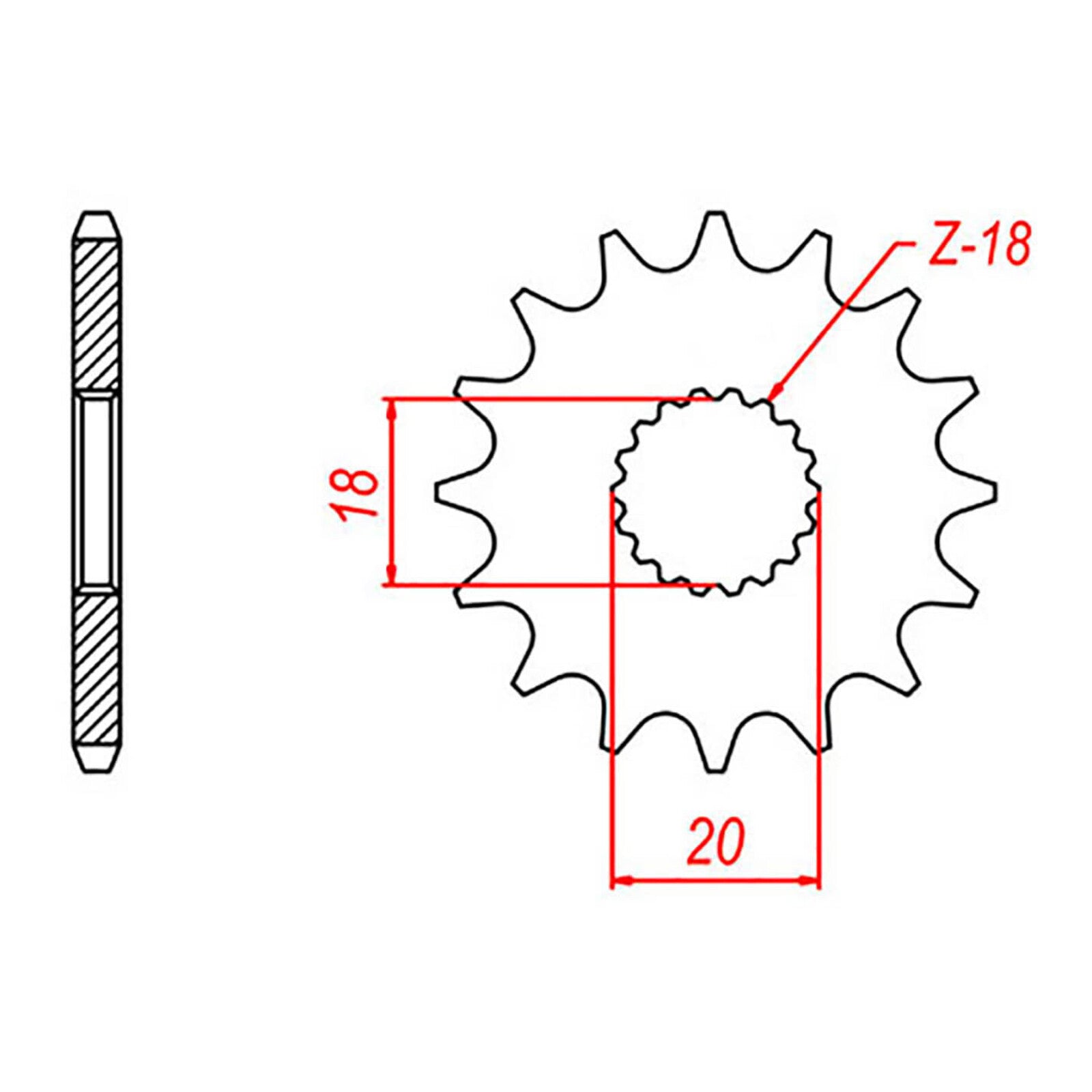 MTX 426 Steel Front Sprocket #428 (10-417)