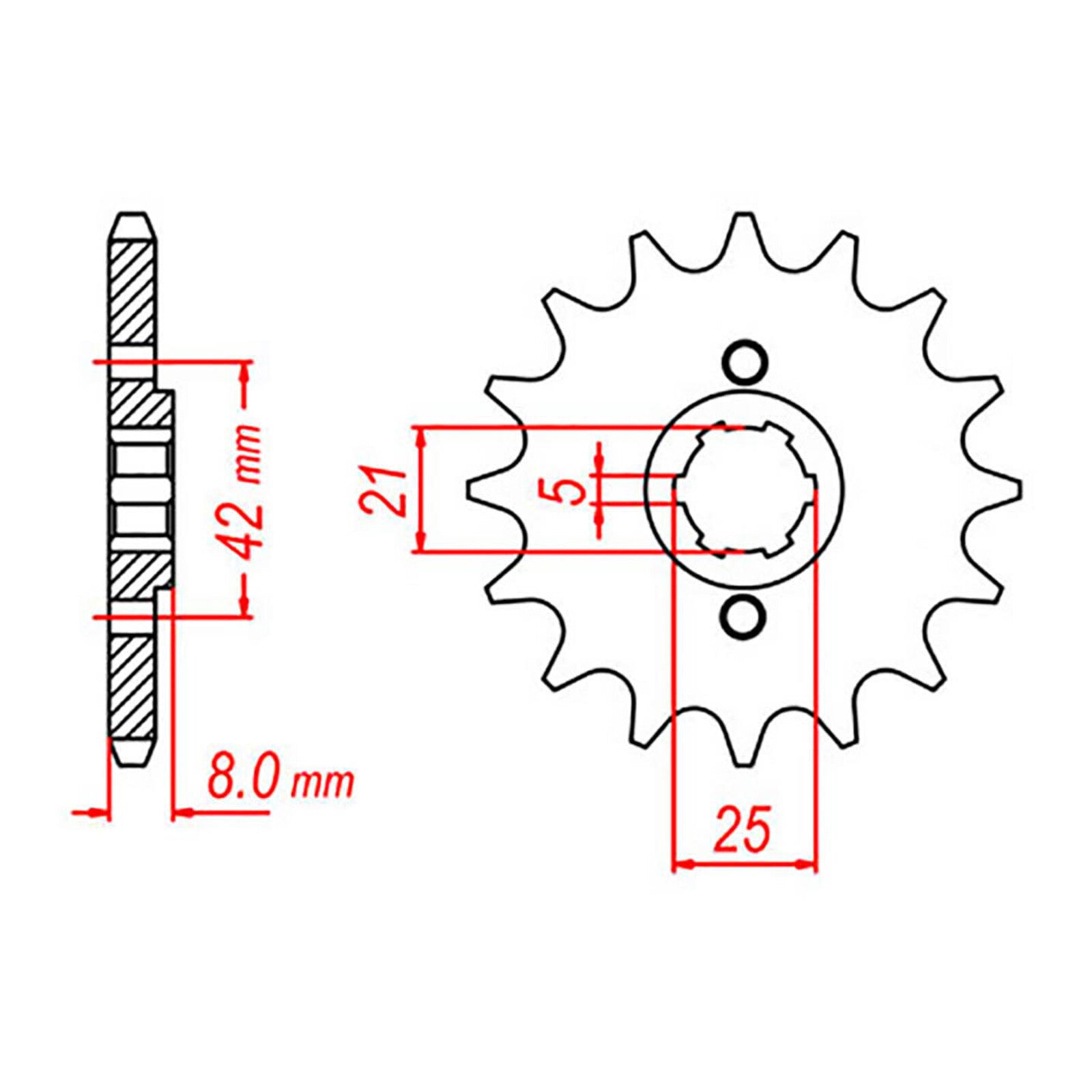 MTX 575 Steel Front Sprocket #520 (10-5Y1)