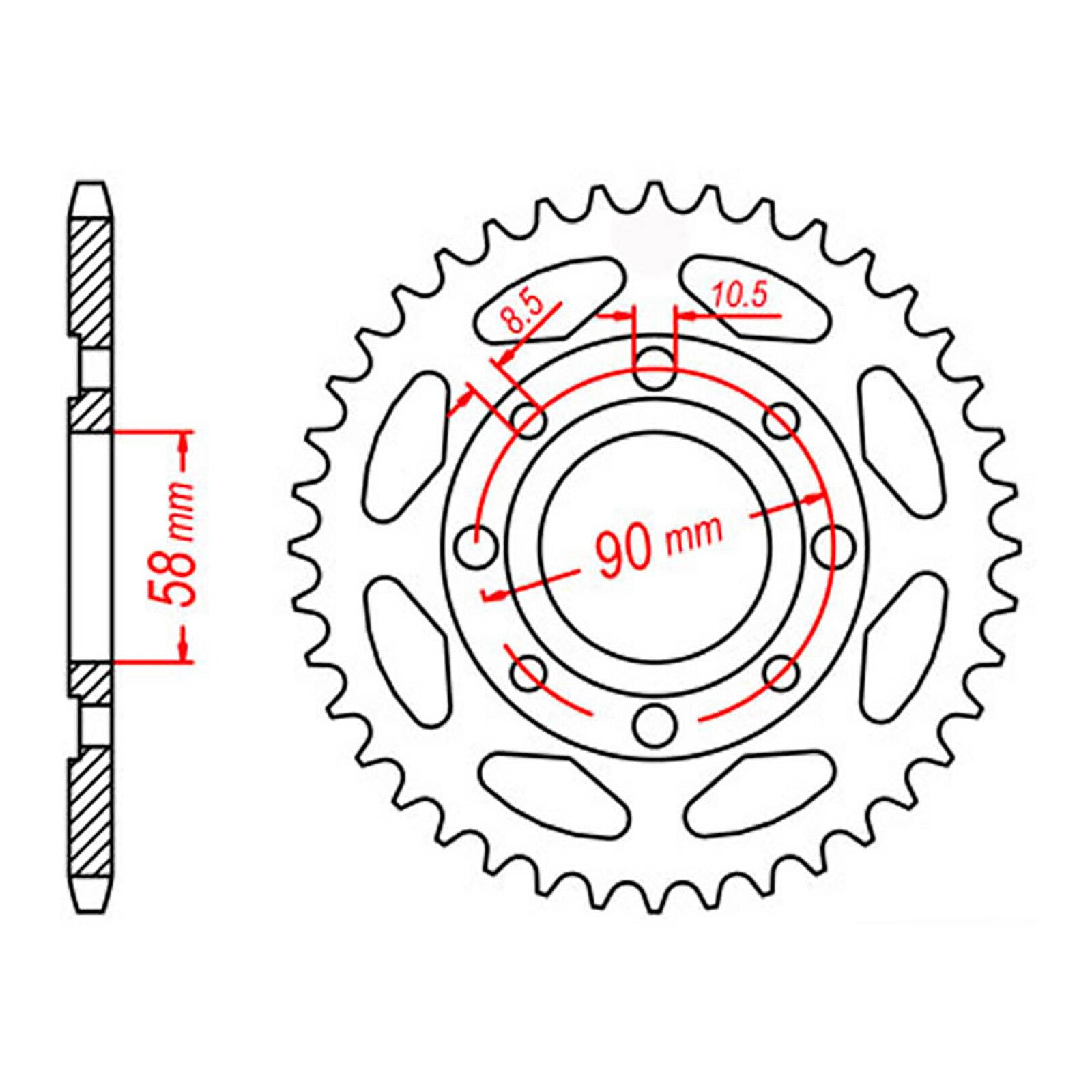 MTX 269 Steel Rear Sprocket #428 (11-437)