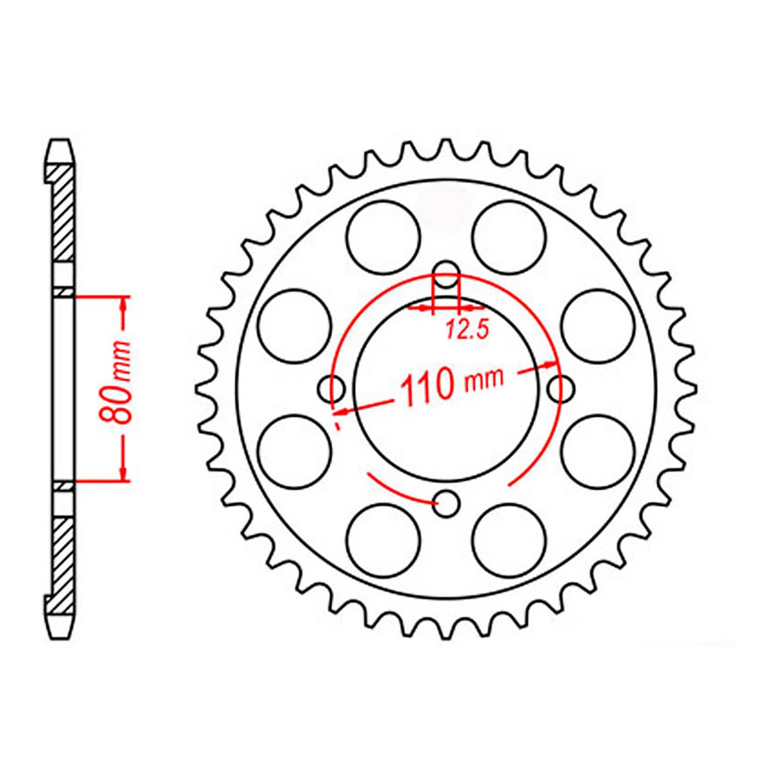 MTX 284 Steel Rear Sprocket #530 (11-300)