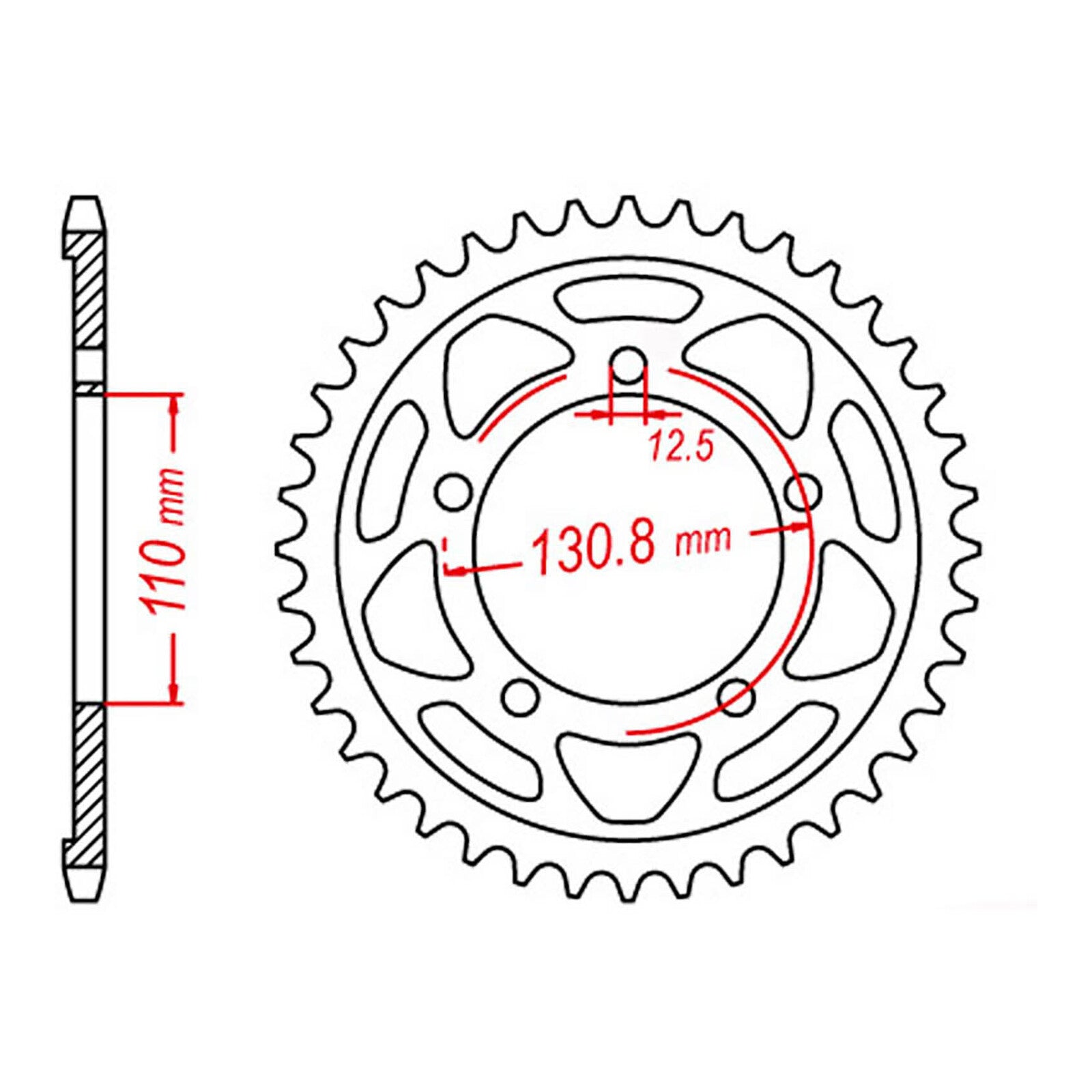 MTX 007 Steel Rear Sprocket #525 (11-BM7)