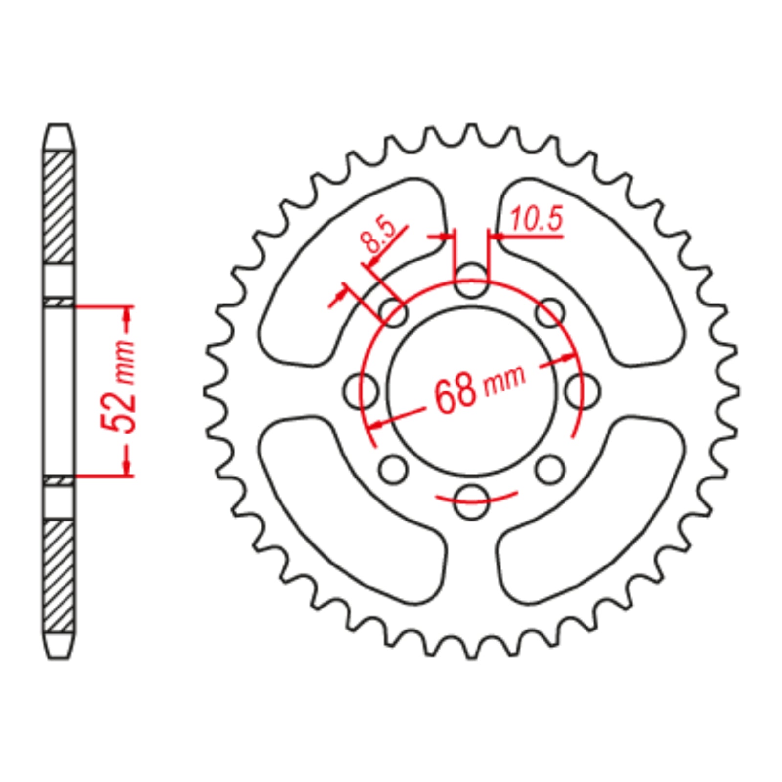 MTX 801 Steel Rear Sprocket #420 (11-463)