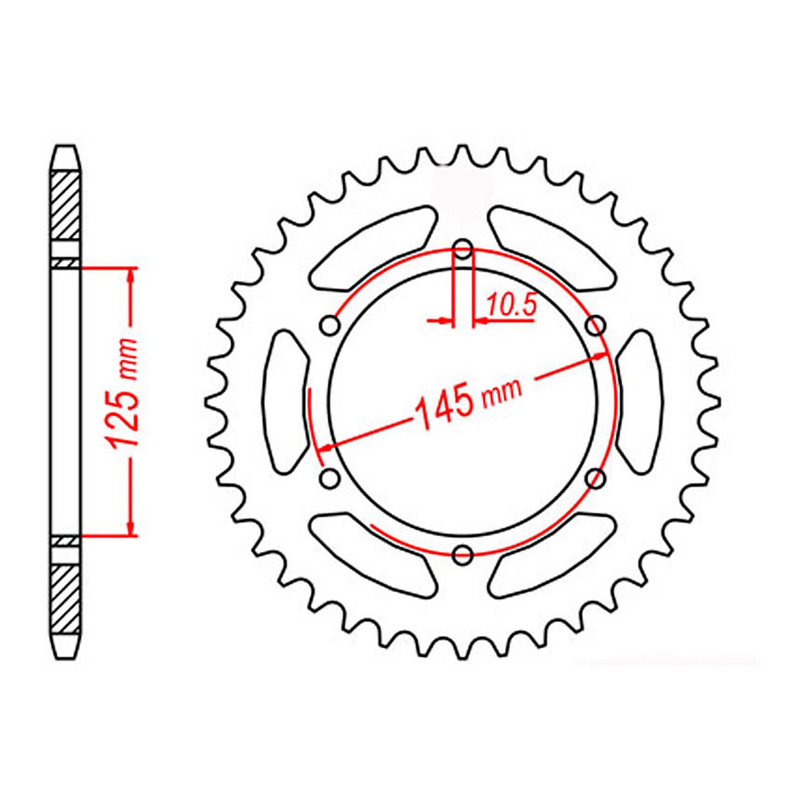MTX 855 Steel Rear Sprocket #520 (11-1M1)