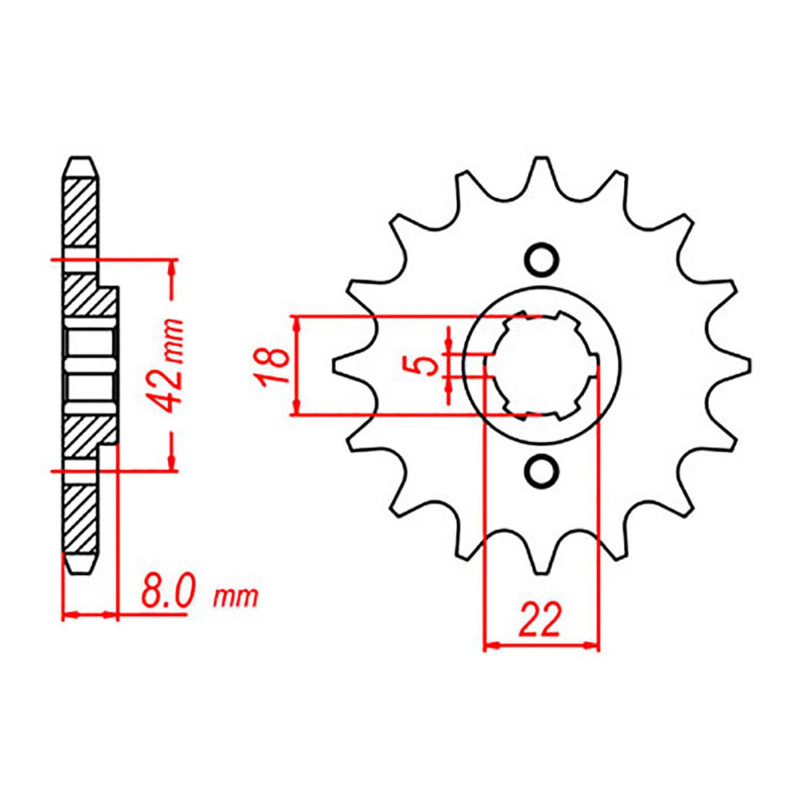MTX 431 Steel Front Sprocket #520 (10-30X)