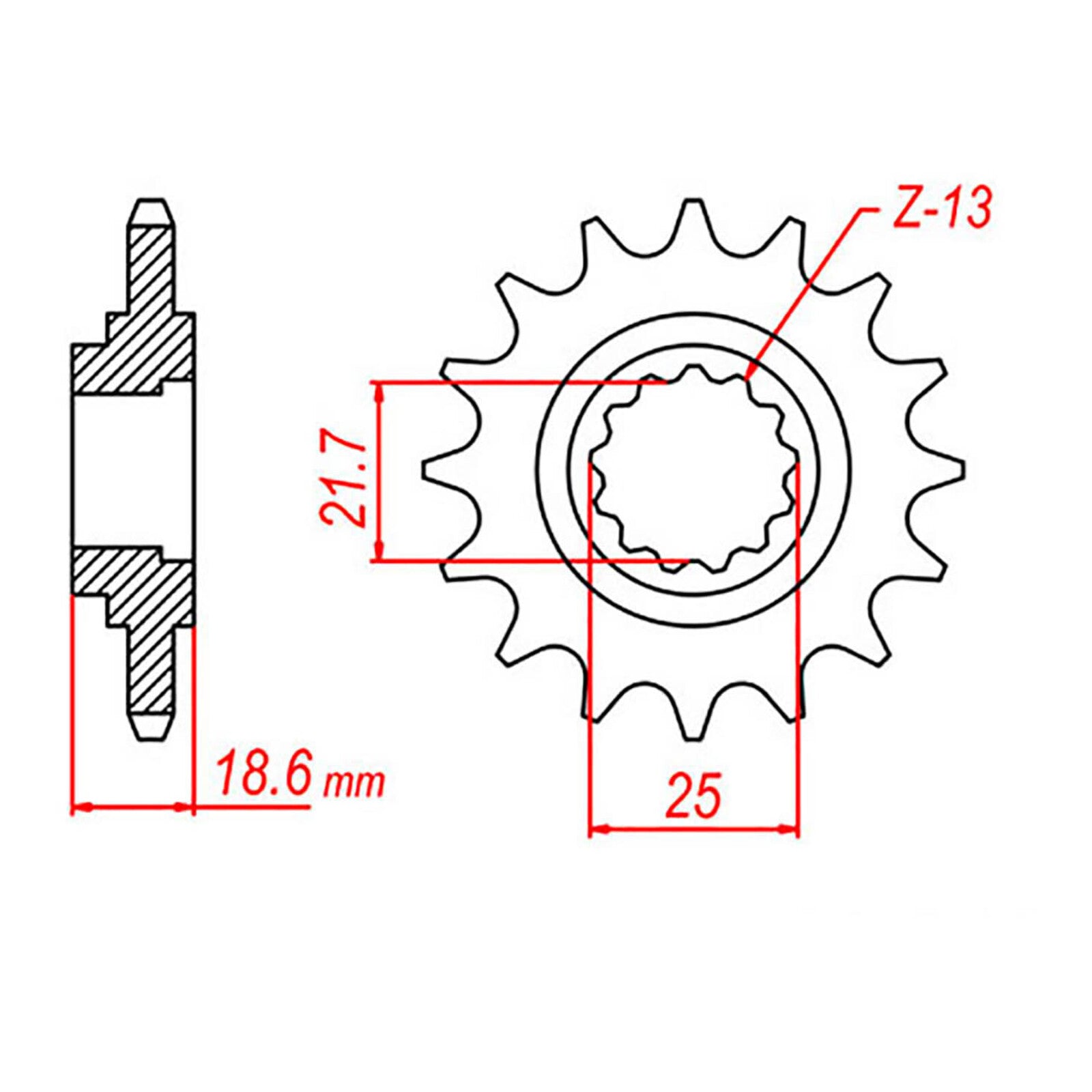 MTX 1538 Steel Front Sprocket #520 (10-538)
