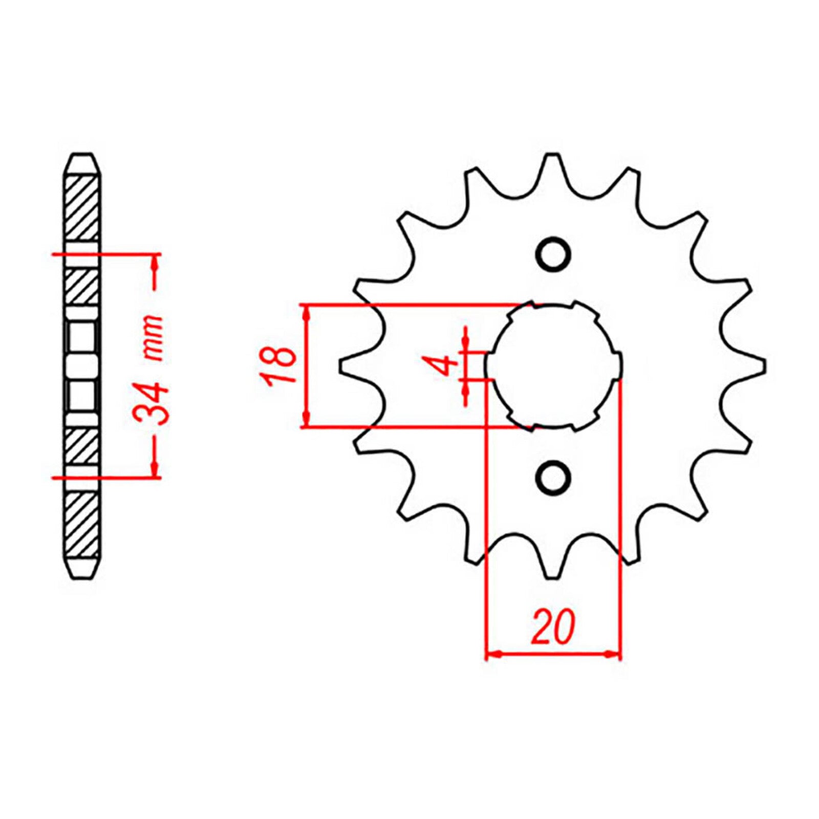 MTX 259 Steel Front Sprocket #428 (10-437)