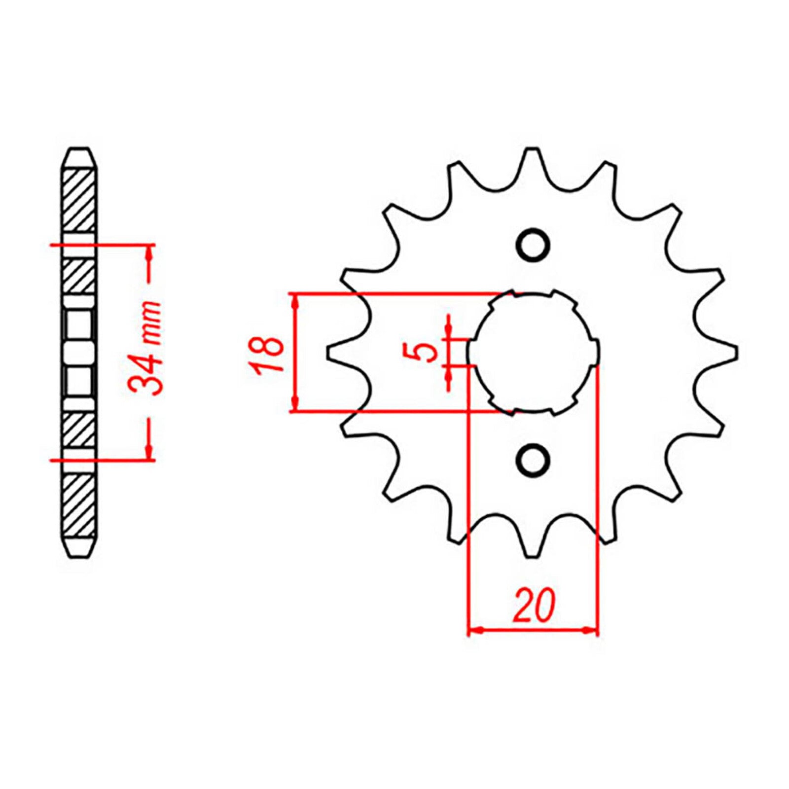 MTX 275 Steel Front Sprocket #520 (10-362)