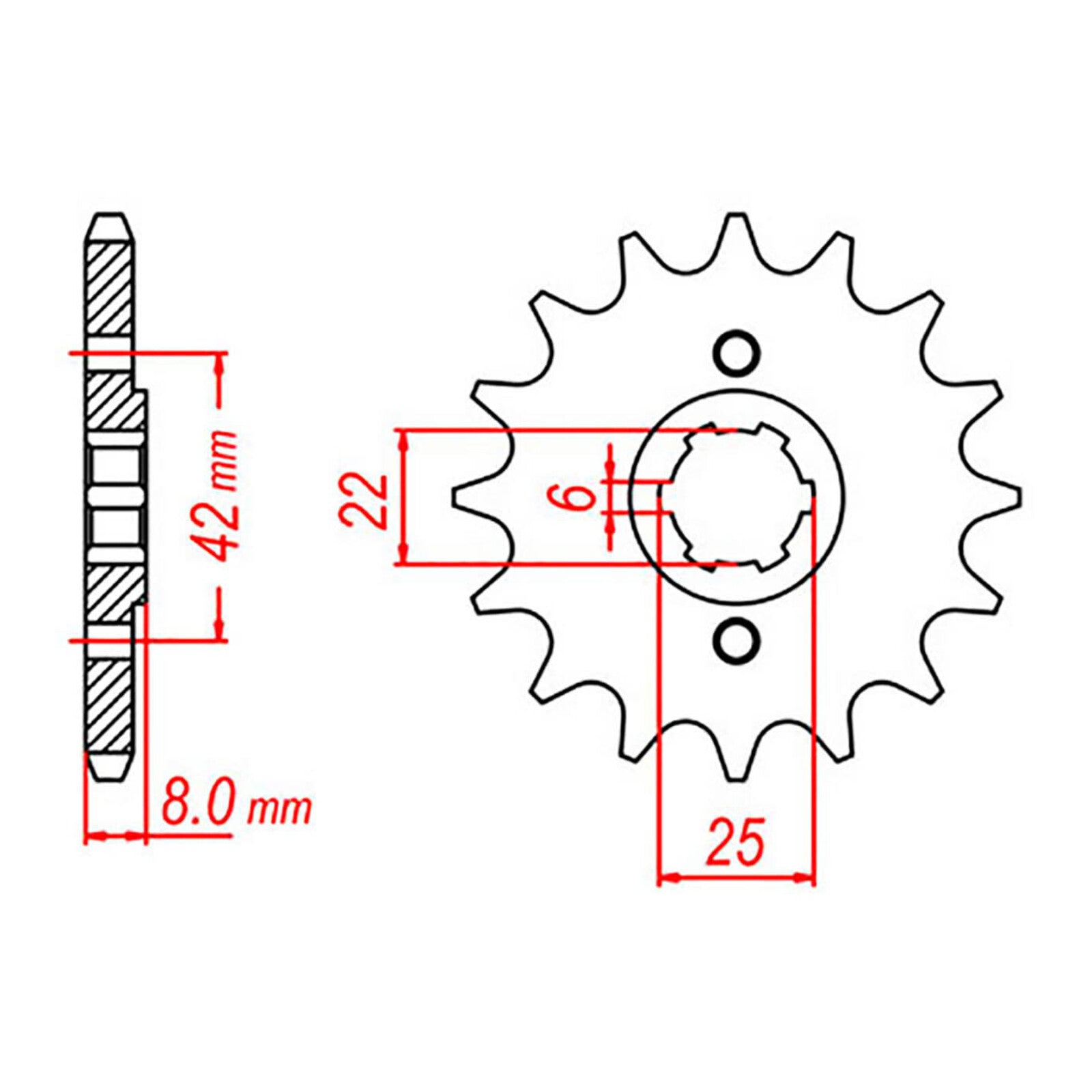 MTX 281 Steel Front Sprocket #520 (10-429)