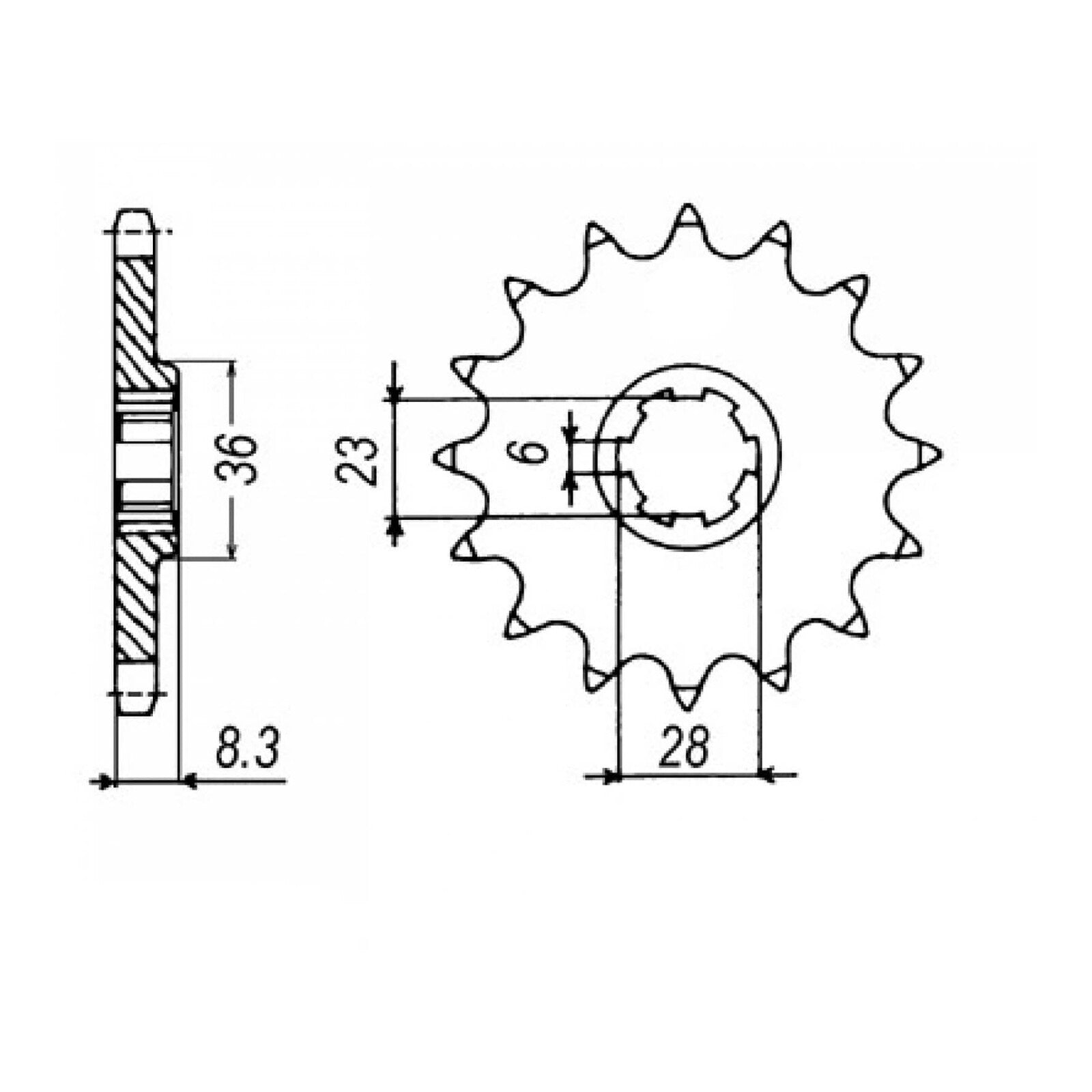 MTX 1450 Steel Front Sprocket #520 (10-142)