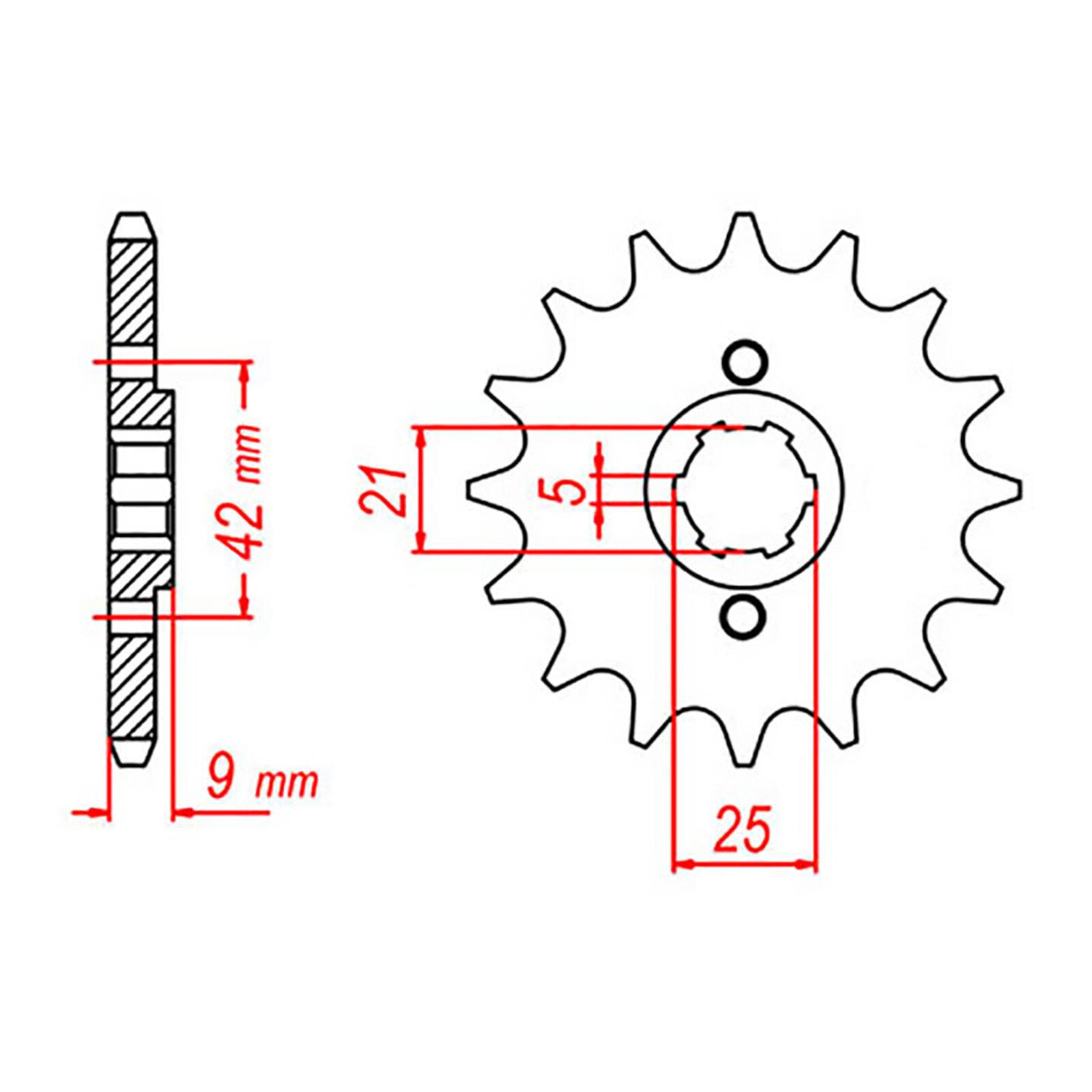 MTX 576 Steel Front Sprocket #428 (10-55V)