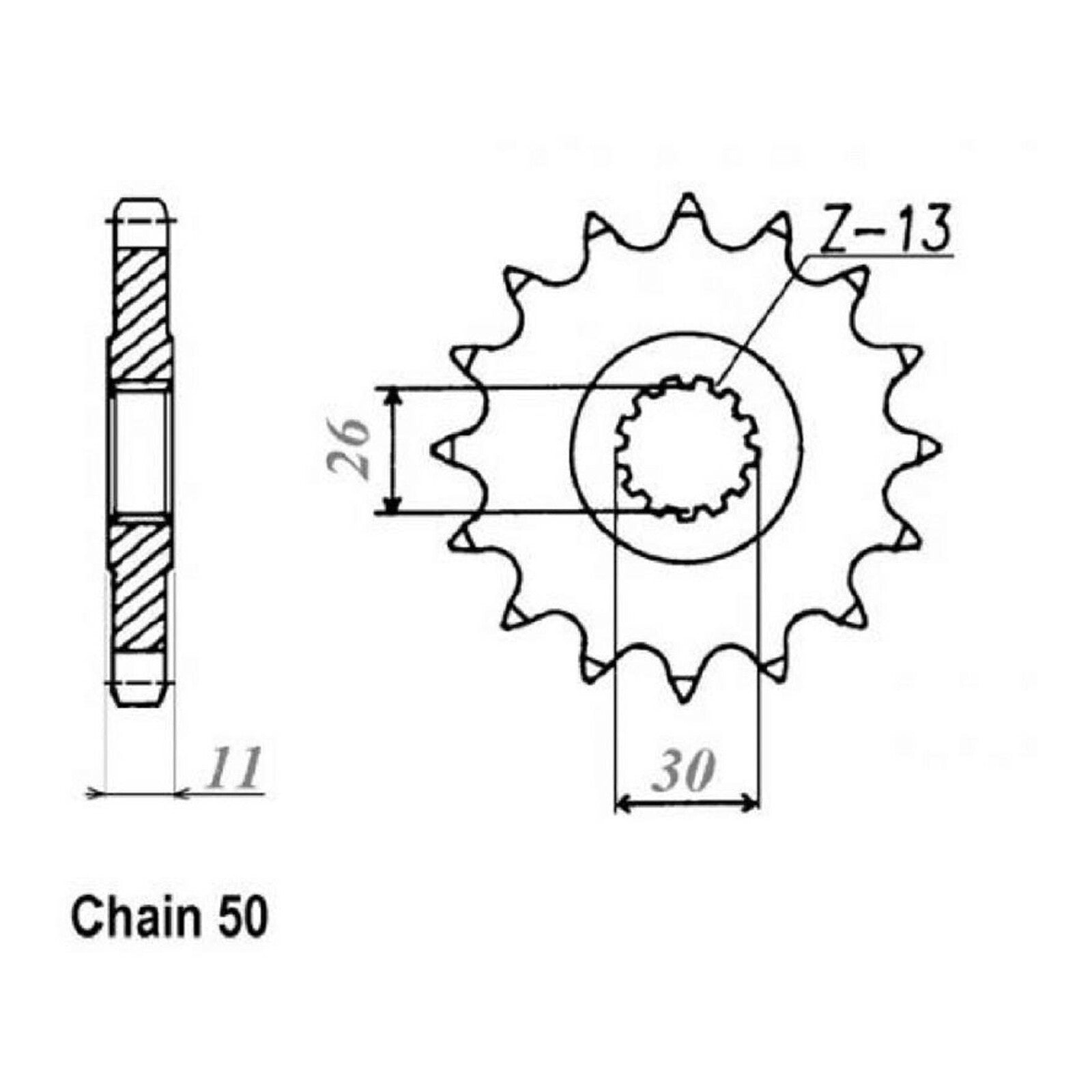MTX 1579 Hornet Lightweight Steel Front Sprocket #520 (520 Conversion) (10B-579)