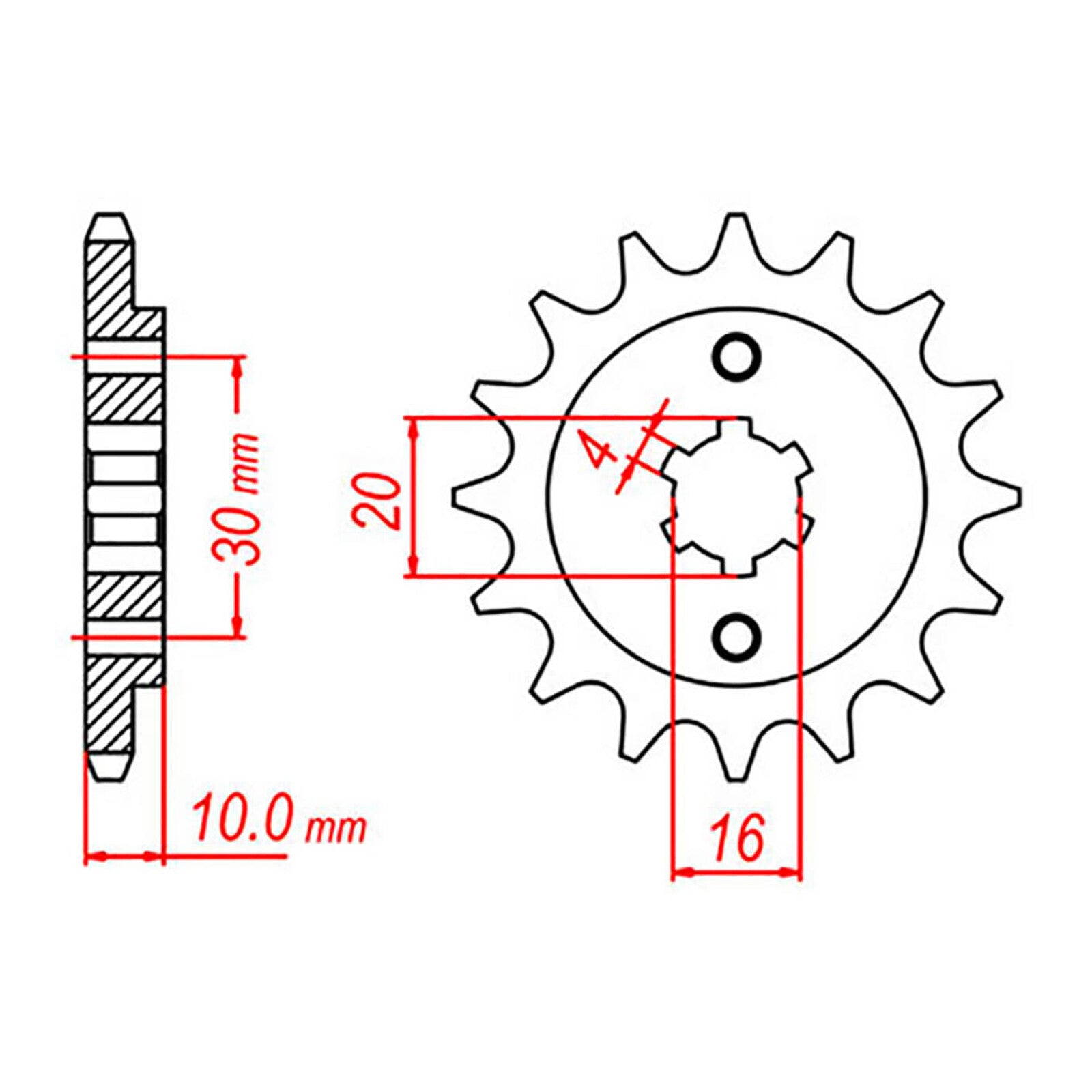 MTX 711 Steel Front Sprocket #520 (10-711)