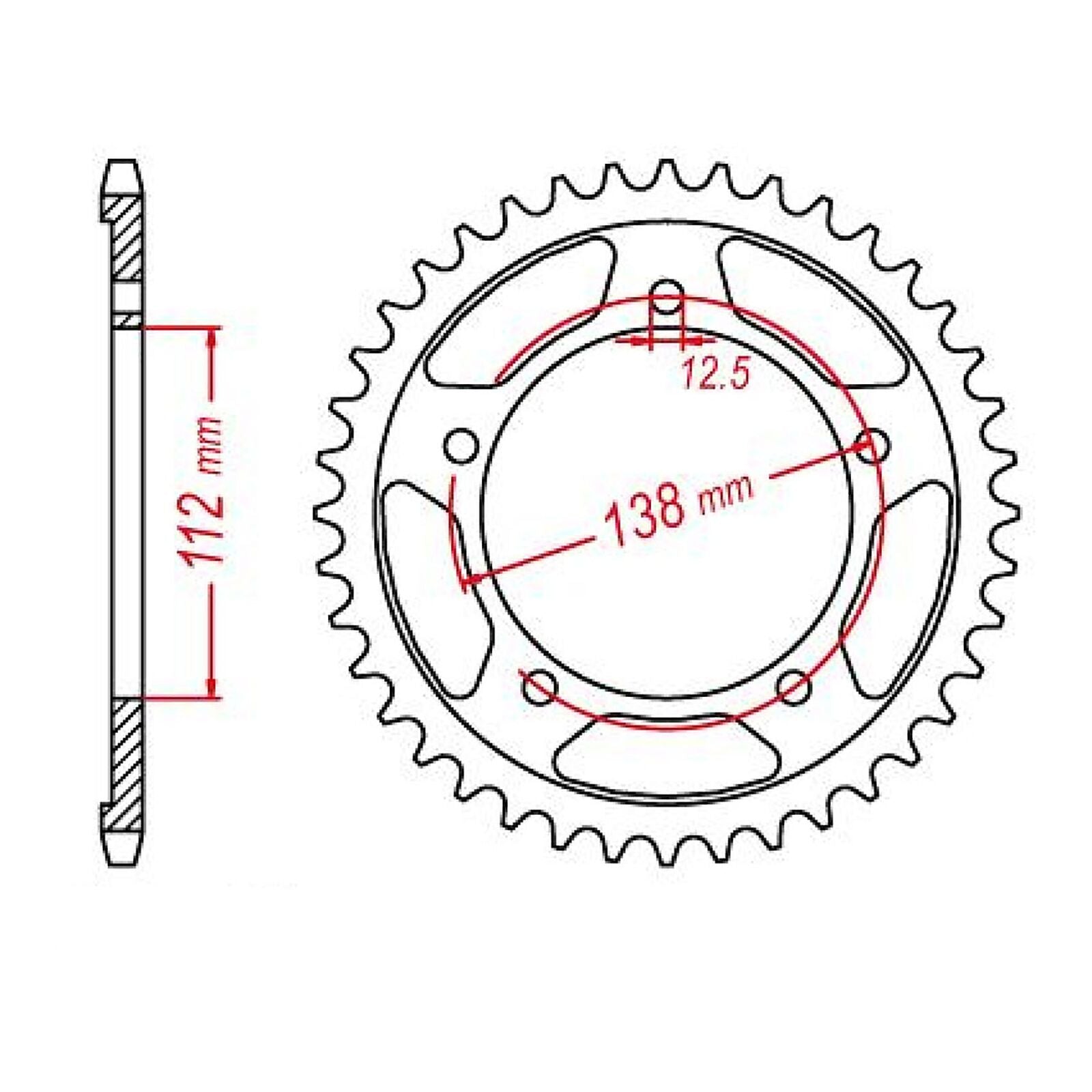 MTX 1316 Steel Rear Sprocket #520 (11-MGZ)