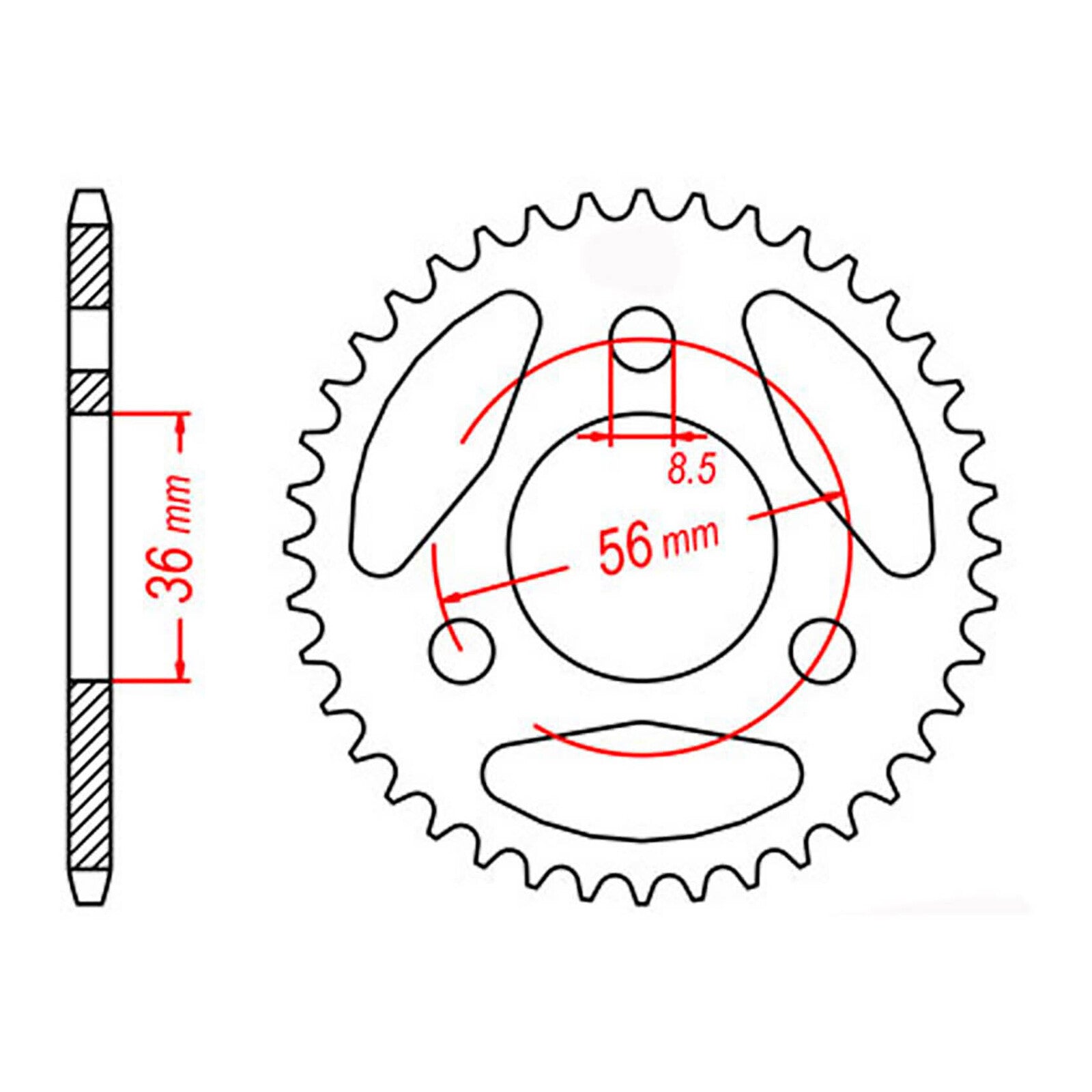 MTX 1780 Steel Rear Sprocket #420 (11-044)