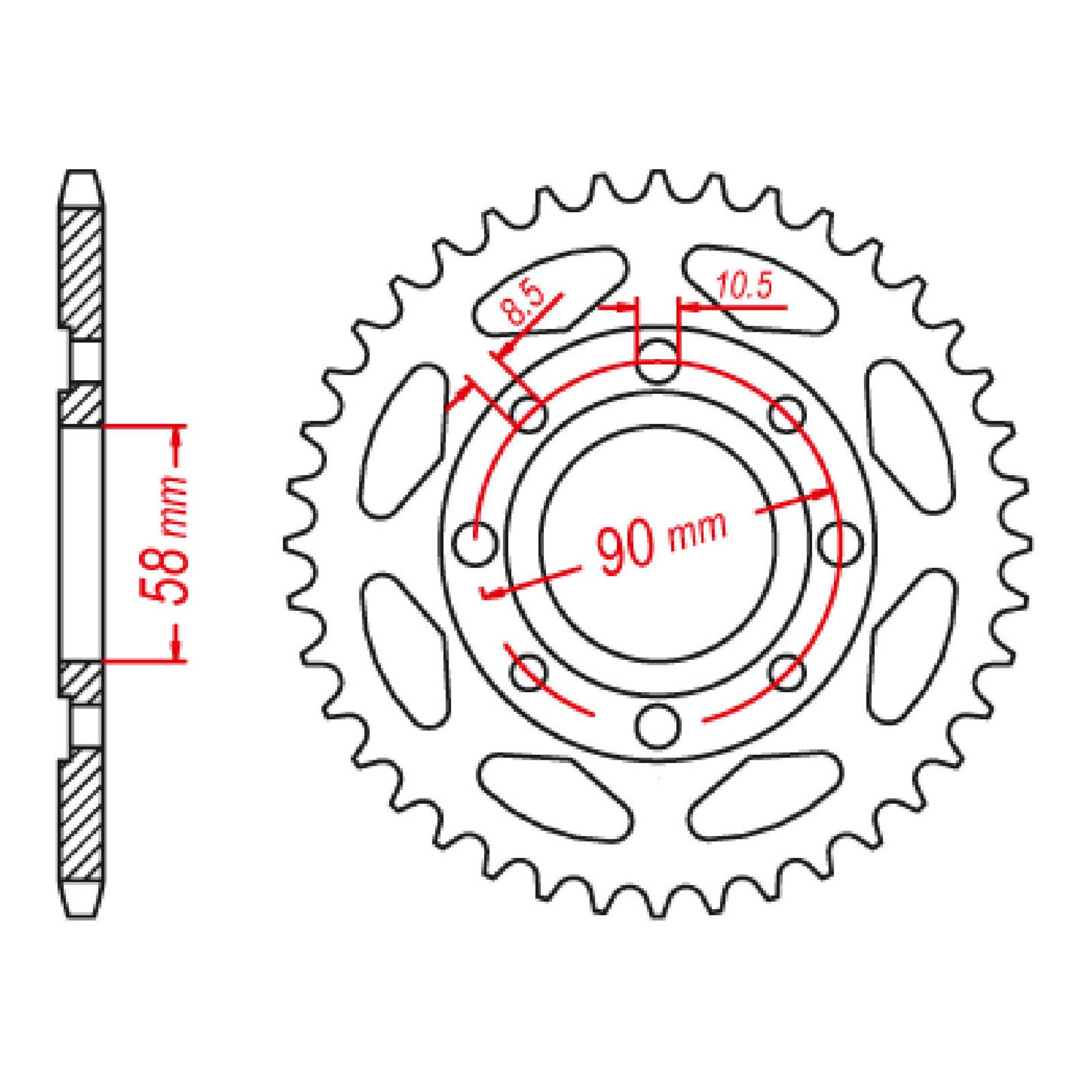 MTX 269 Steel Rear Sprocket #428 (11-437)