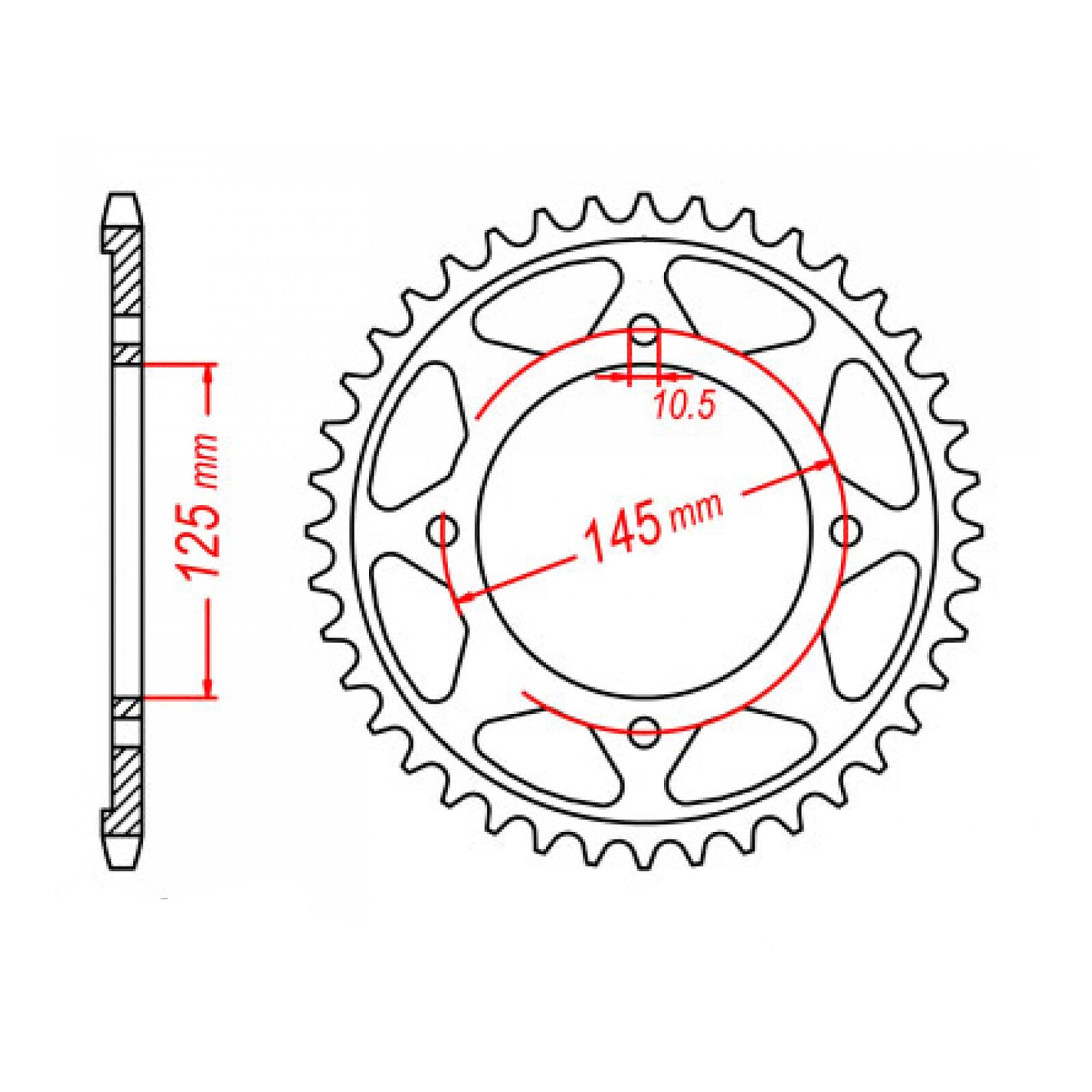MTX 1874 Steel Rear Sprocket #428 (11-1874)