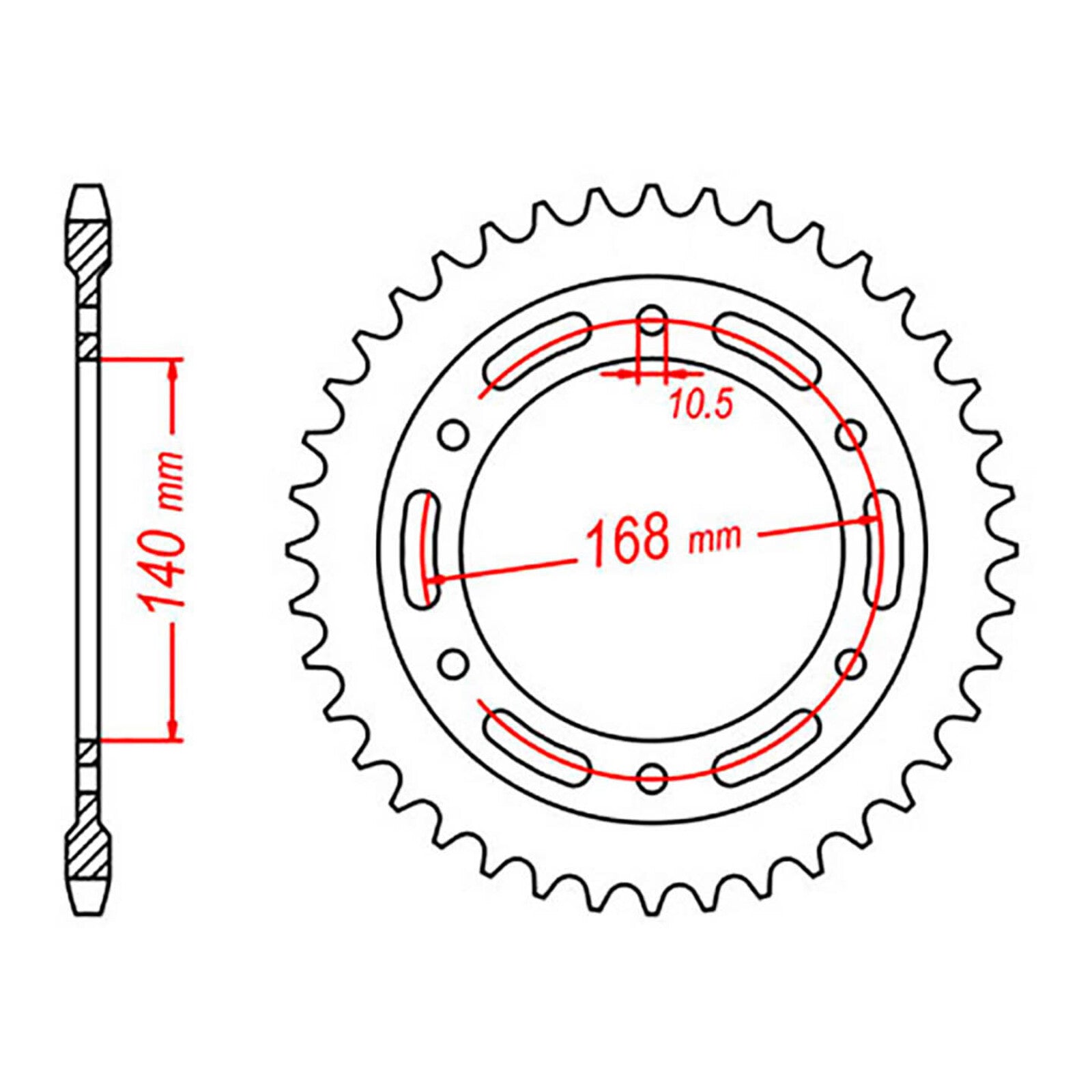 MTX 003 Steel Rear Sprocket #525 (11-BM6) (10.5mm)