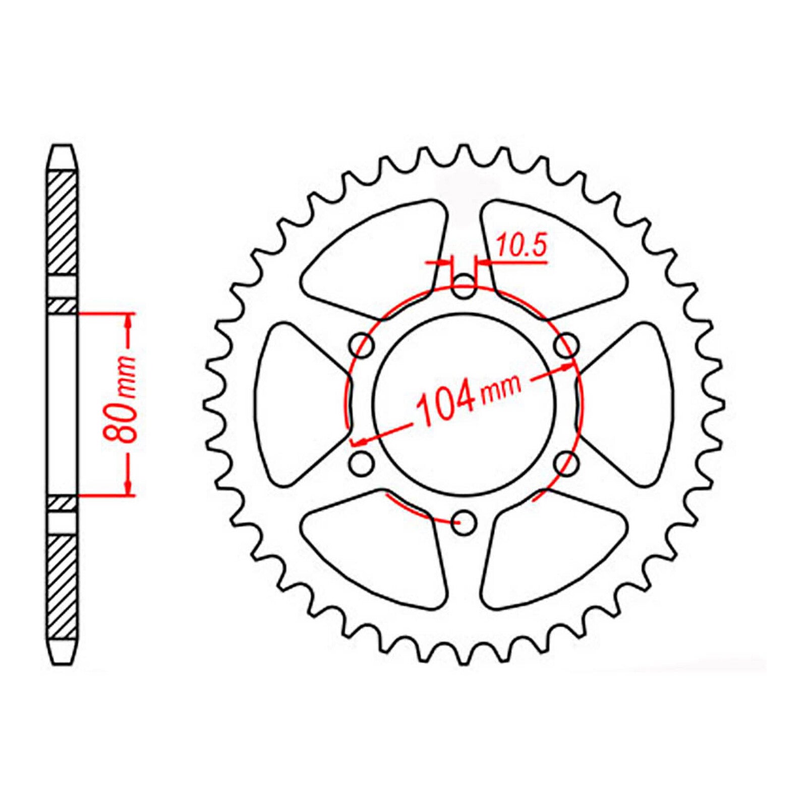 MTX 501 Steel Rear Sprocket #630 (11-098)