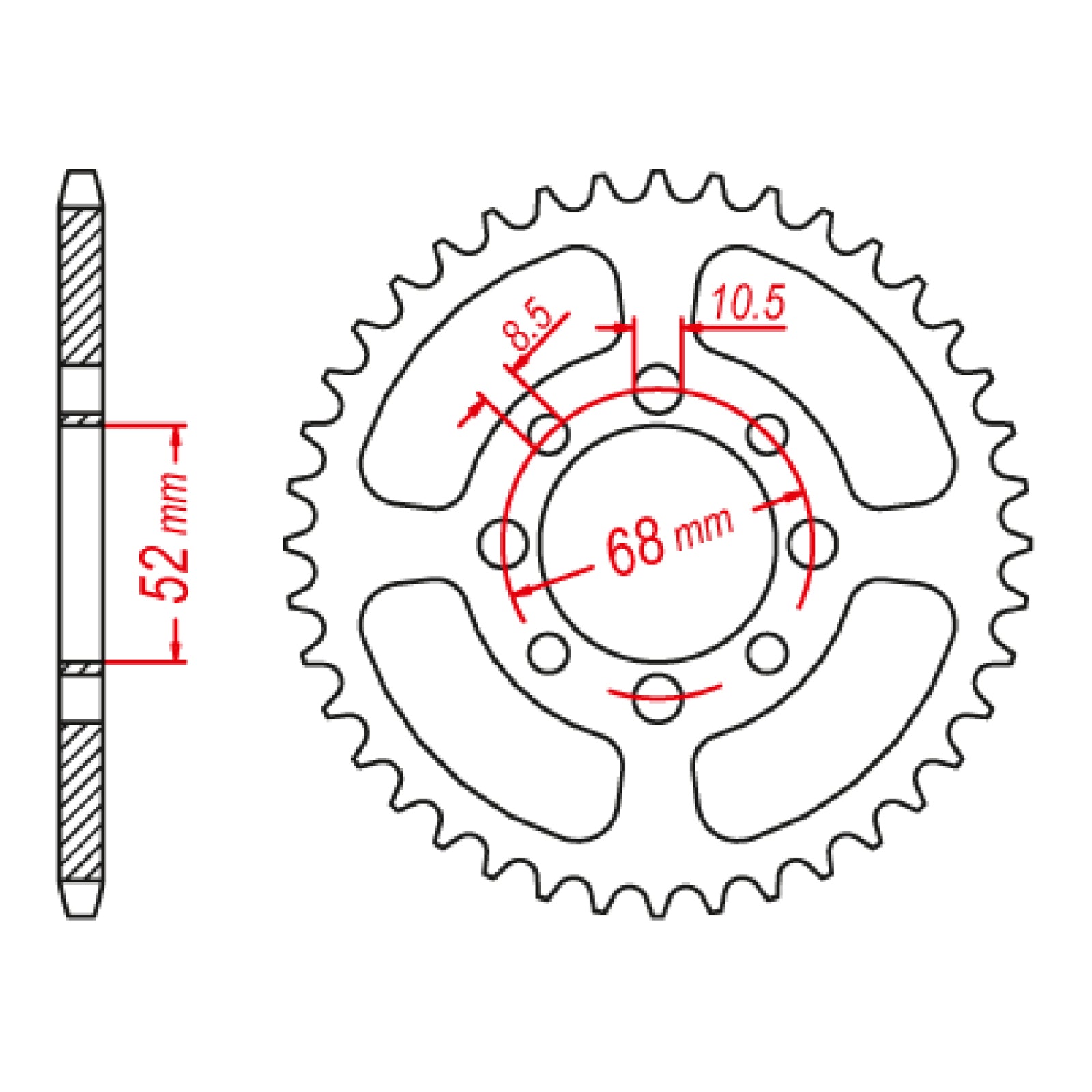 MTX 801 Steel Rear Sprocket #420 (11-463)